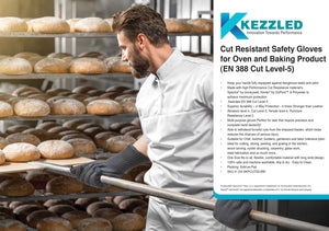 KEZZLED®- cooking gloves/ Knitted Plain Oven BBQ Gloves